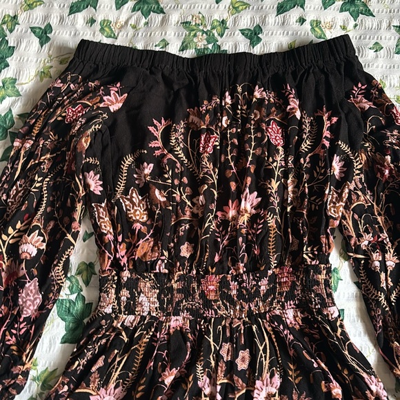 FREE PEOPLE Off-Shoulder Floral Romper - Picture 3 of 5